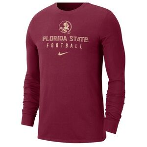 NEW Nike Men's Burgundy Florida State Long Sleeve Tee